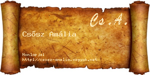 Csősz Amália névjegykártya
