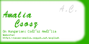 amalia csosz business card